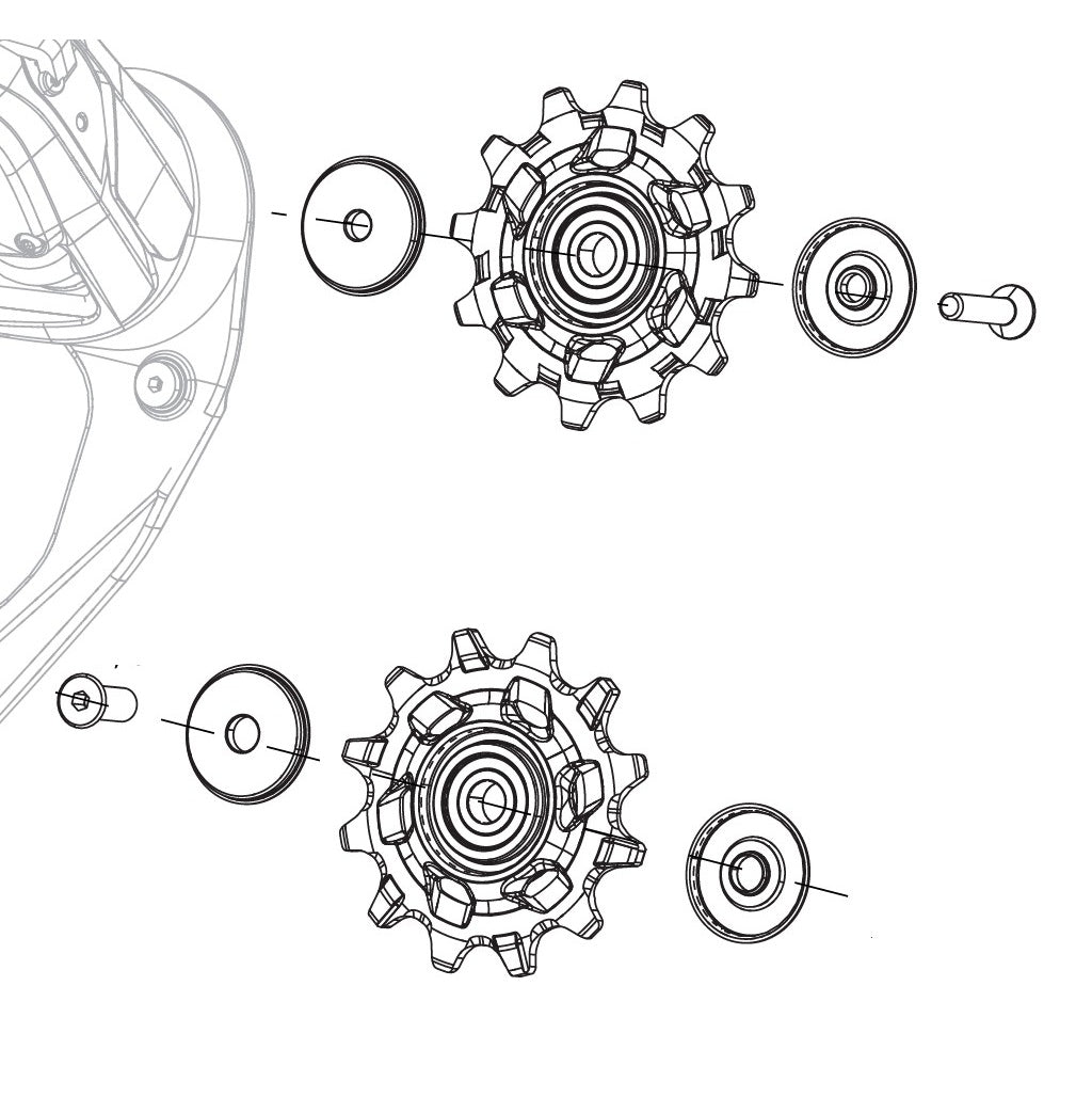 12-fach Keramik-Schaltwerksrollen SRAM RED AXS X-Sync