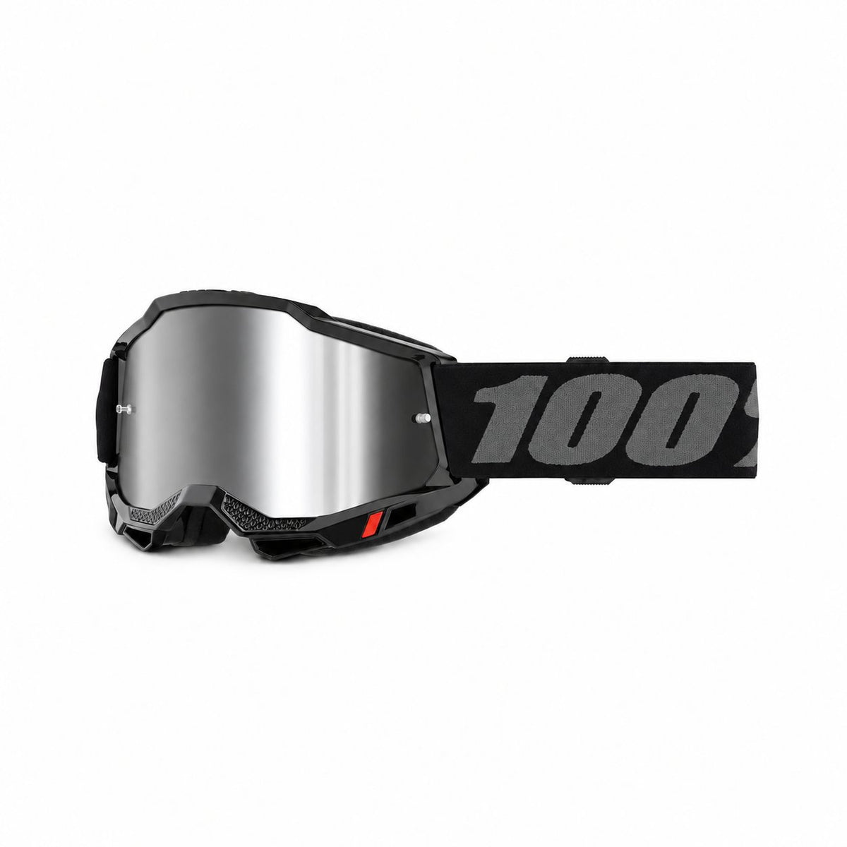 100% ACCURI 2 Crossbrille in Schwarz mit silberverspiegelter Scheibe
