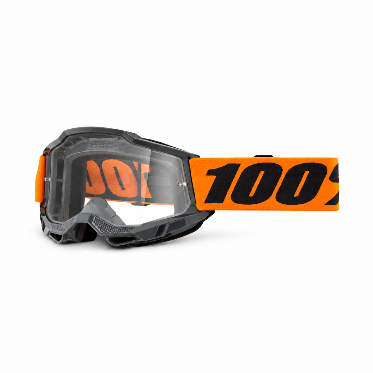 100% ACCURI 2 Crossbrille in Grau/Orange mit klarer Scheibe