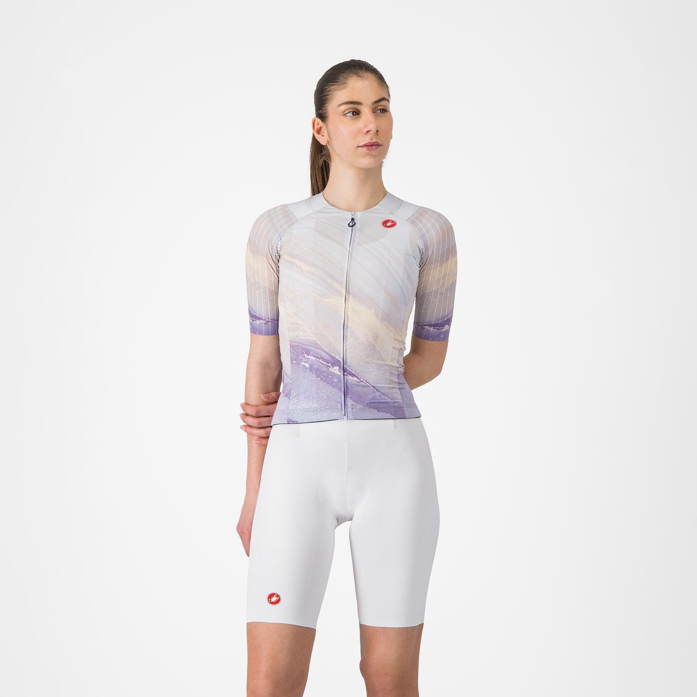 Cuissard Court à Bretelles CASTELLI FREE AERO RACE S Femme Blanc