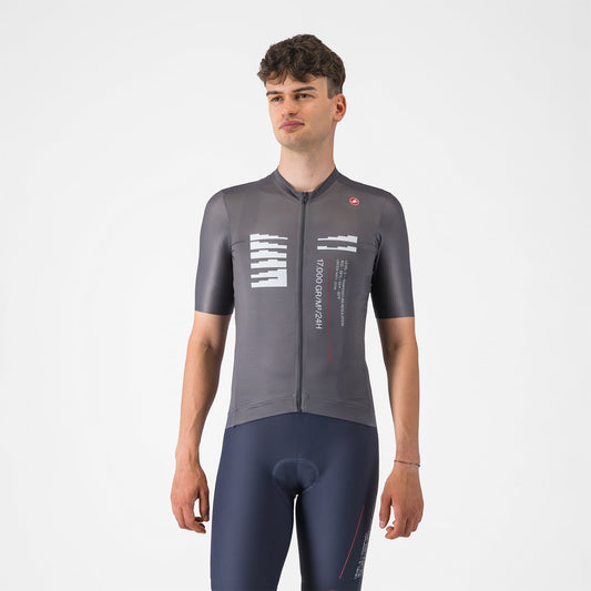 CASTELLI ESPRESSO R--A/D Trikot Kurzarm Rauchgrau