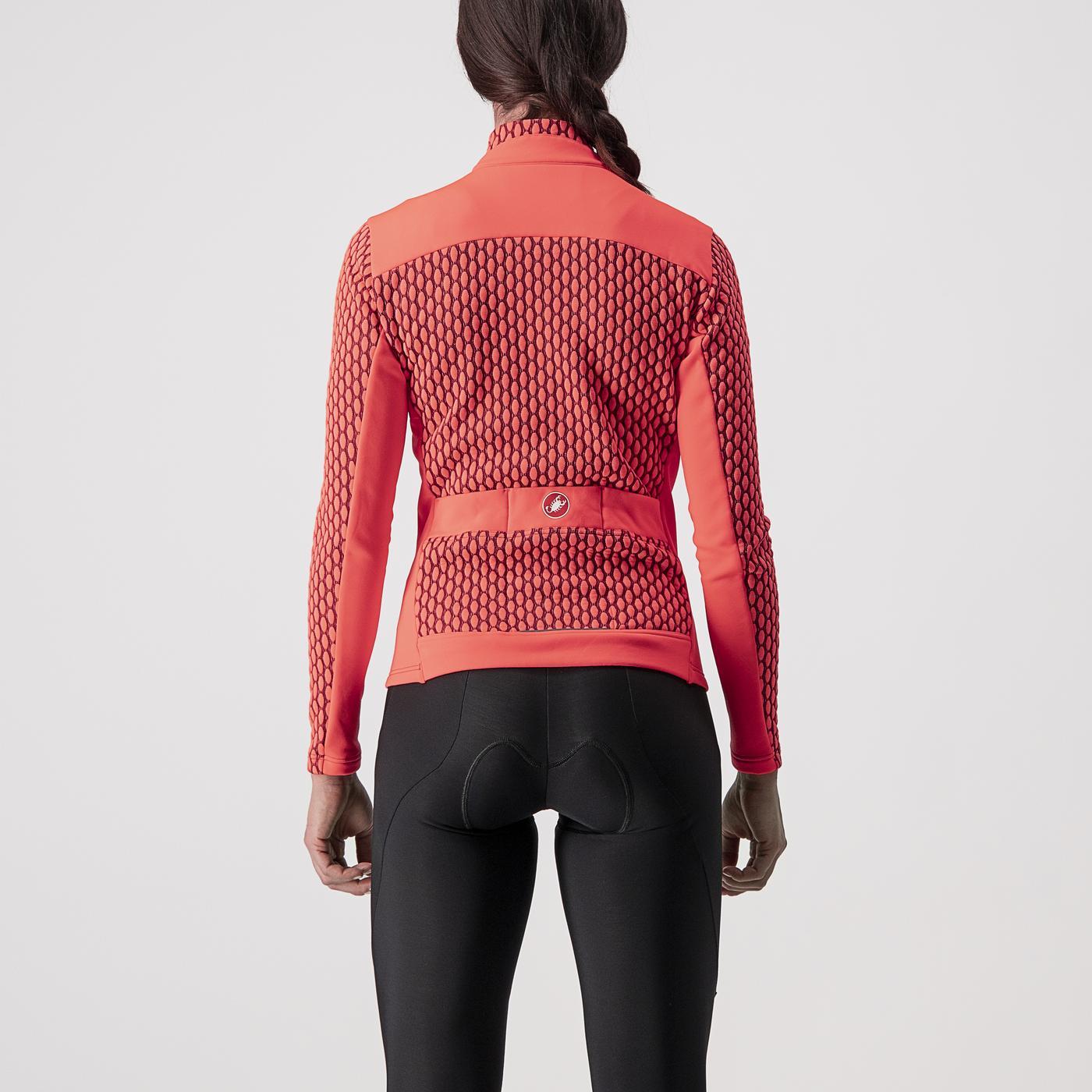 Trikot CASTELLI SFIDA 2 Damen Langarm Pink/Bordeaux