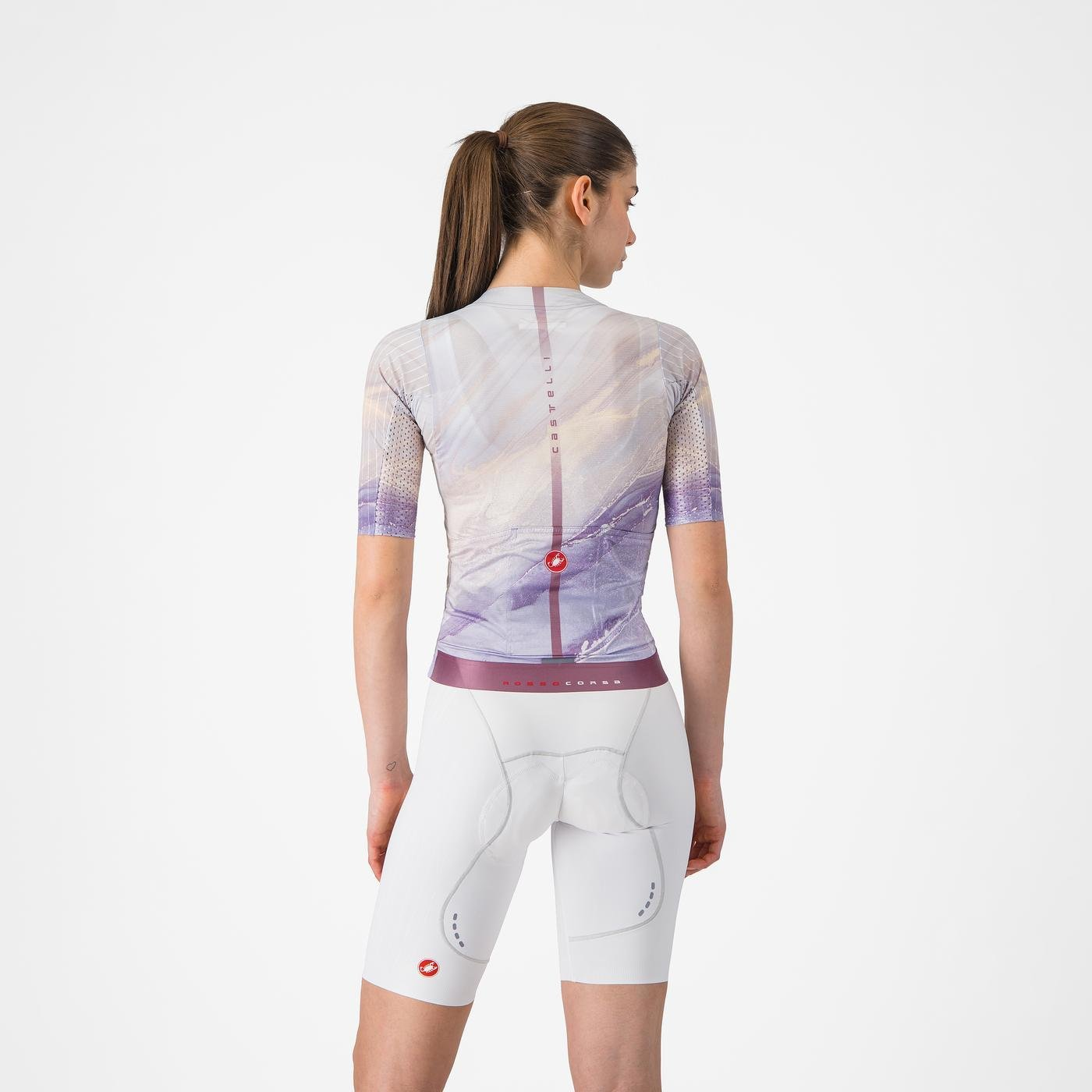 Cuissard Court à Bretelles CASTELLI FREE AERO RACE S Femme Blanc