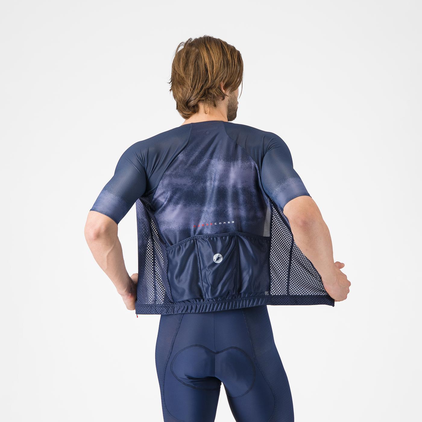 Maillot CASTELLI CLIMBER'S A/C Manches Courtes Bleu