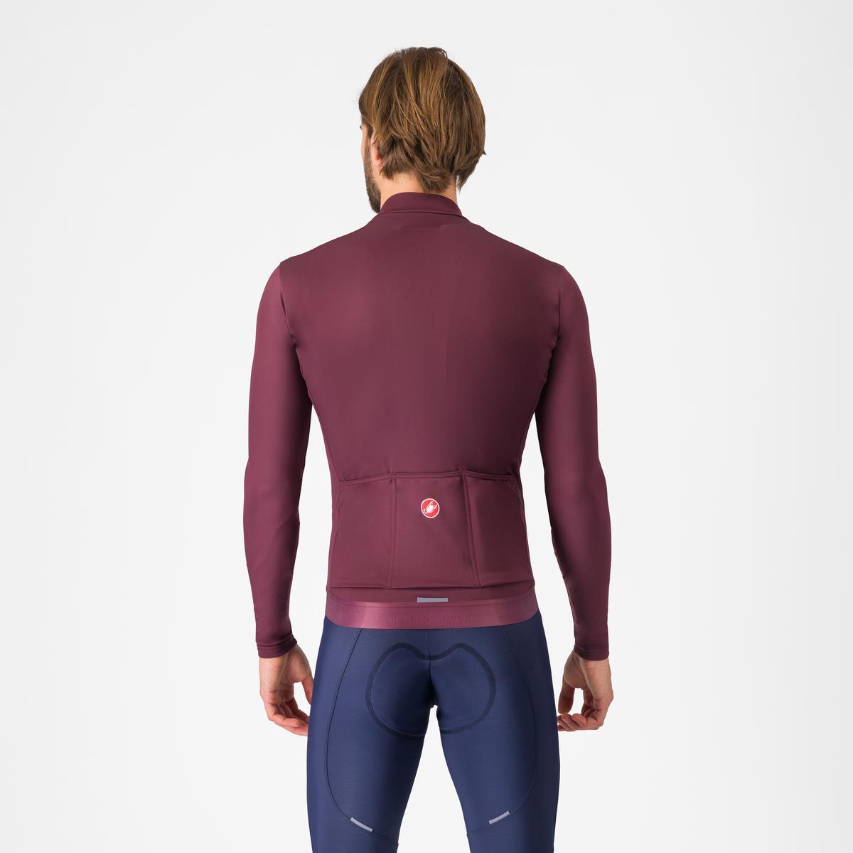 Maillot CASTELLI ESPRESSO THERMAL Manches Longues Bordeaux