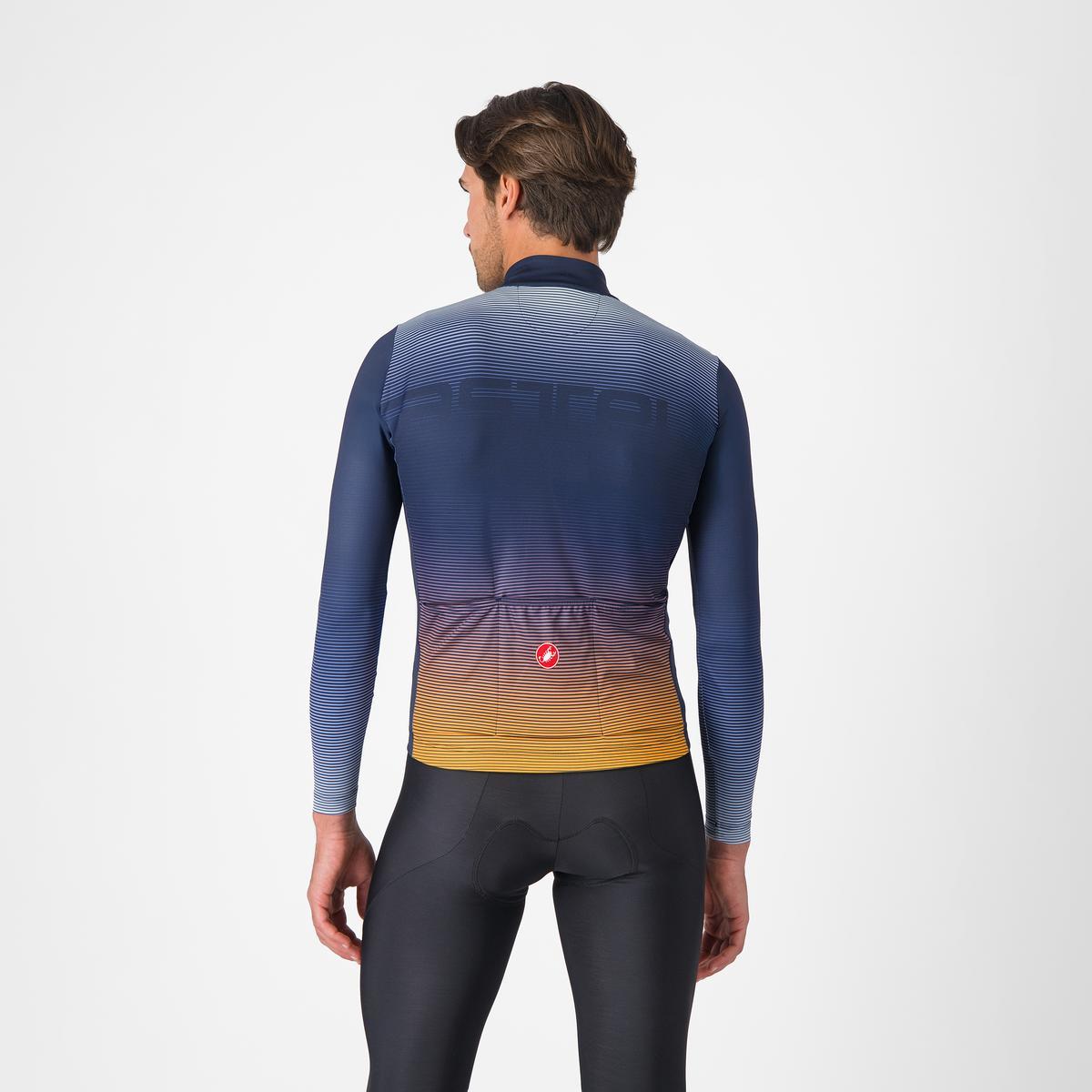 Maillot CASTELLLI APICE THERMAL Manches Longues Bleu/Orange
