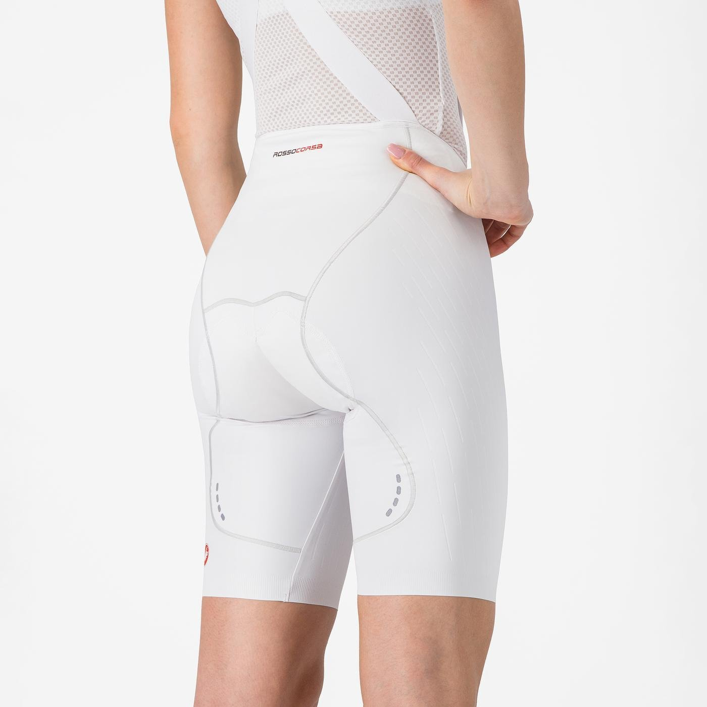 Cuissard Court à Bretelles CASTELLI FREE AERO RACE S Femme Blanc