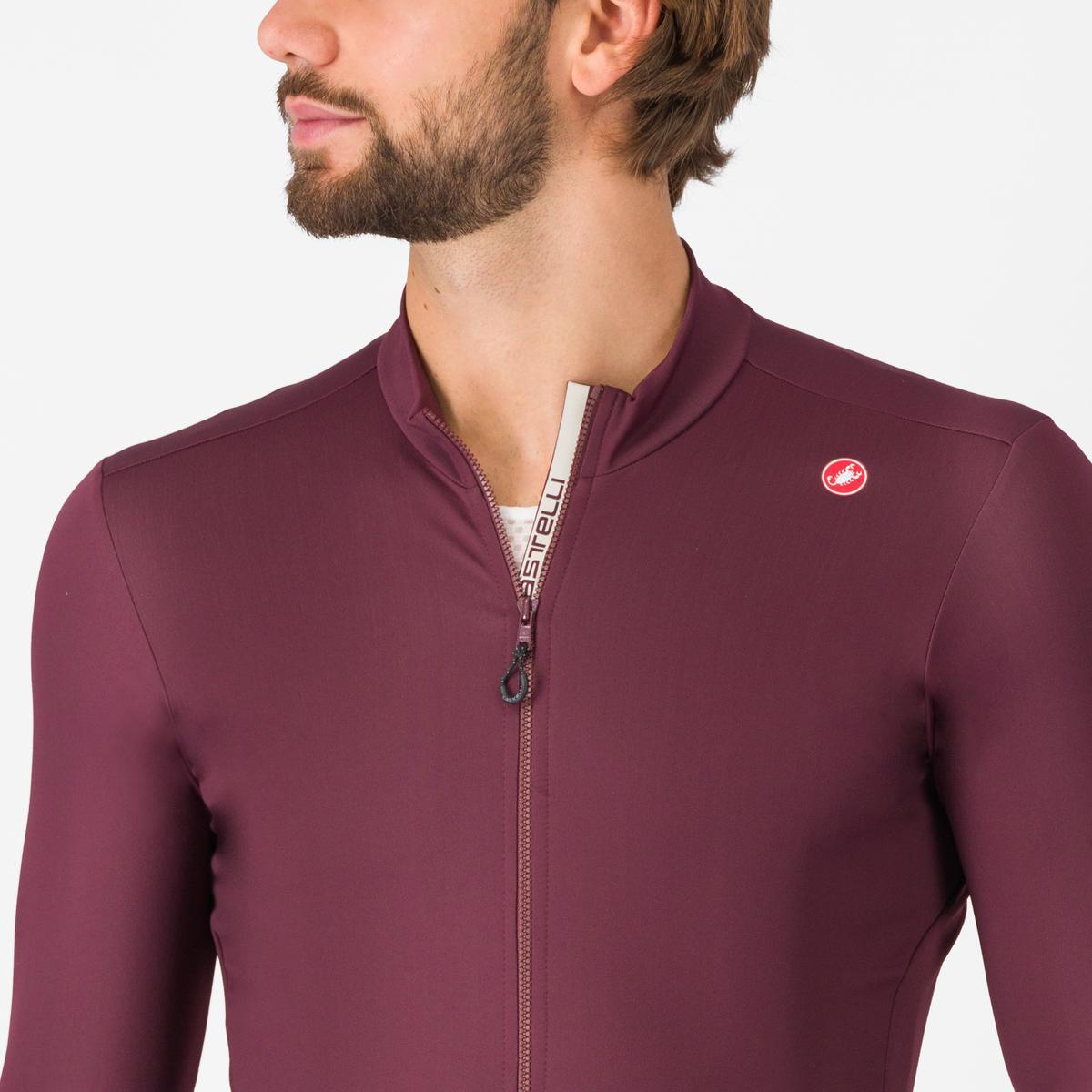 Maillot CASTELLI ESPRESSO THERMAL Manches Longues Bordeaux