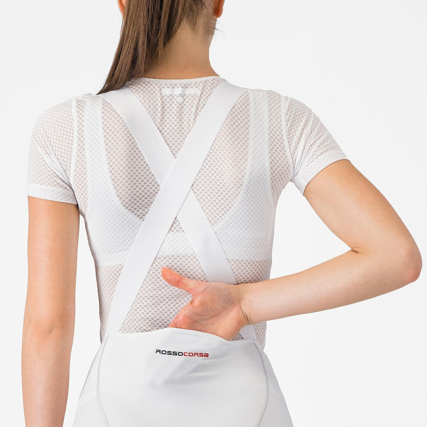 Cuissard Court à Bretelles CASTELLI FREE AERO RACE S Femme Blanc