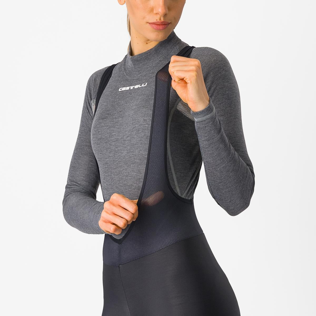Cuissard 3/4 à Bretelles CASTELLI ENTRATA Femme Noir