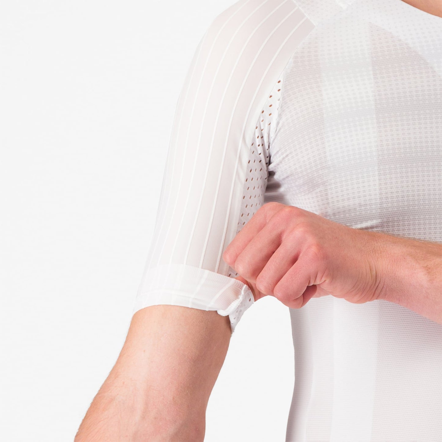 Maillot CASTELLI AERO RACE 8S Manches Courtes Blanc