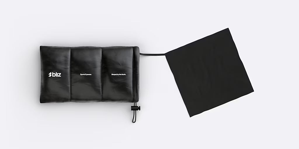 Lunettes BLIZ P001 Noir Matt Écran Coral/Orange Bleu Iridium