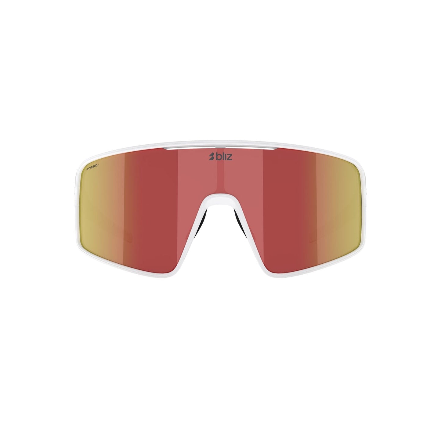 BLIZ P001 Brille Weiß Matt Schirm Braun Rot Iridium