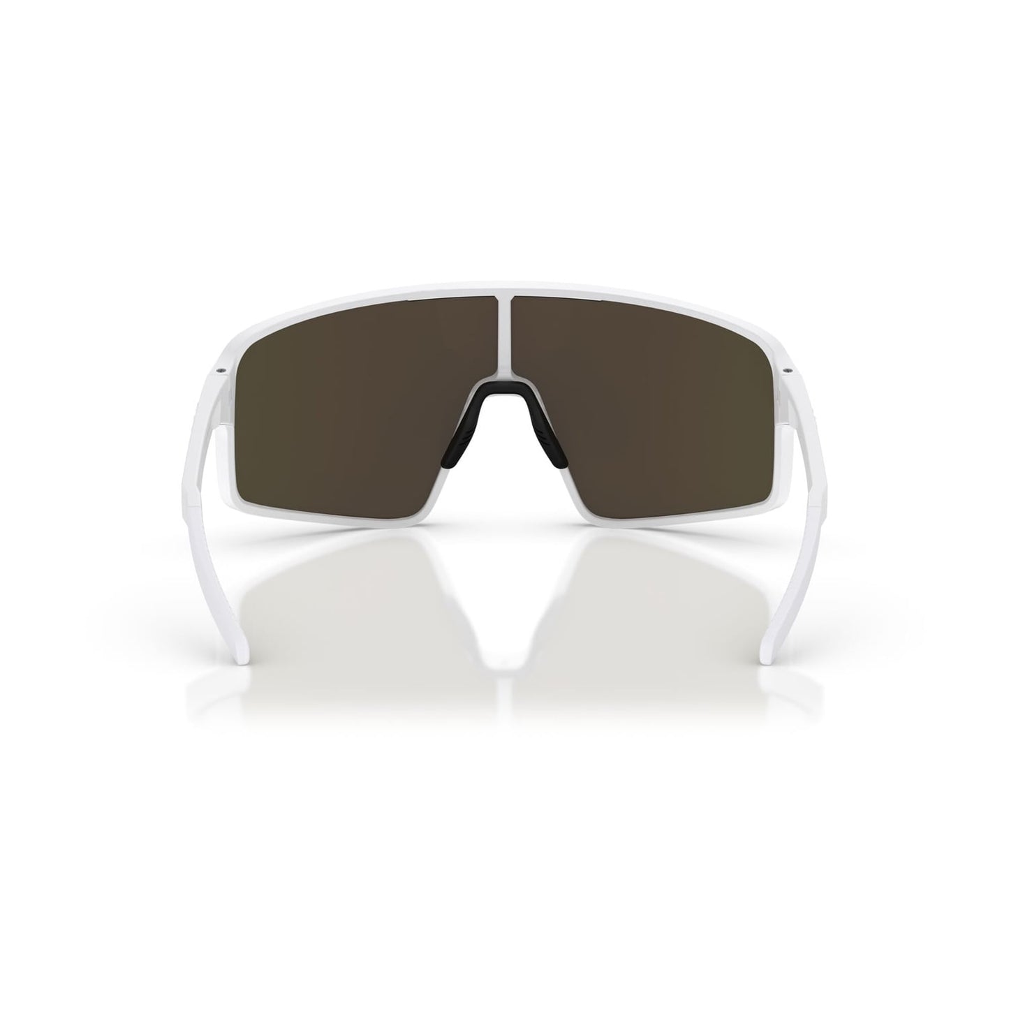 BLIZ P001 Brille Weiß Matt Schirm Braun Rot Iridium