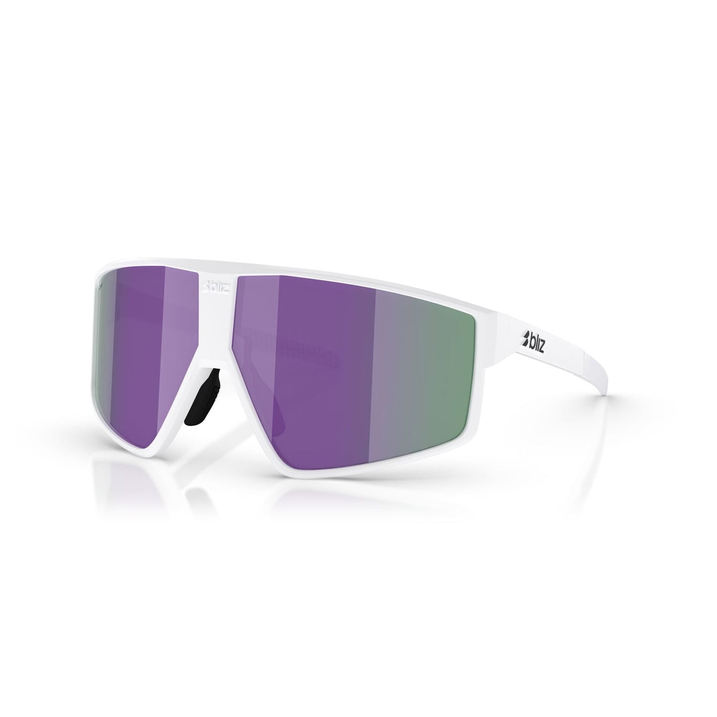Brille BLIZ P002 S Weiß Matt Schirm Braun Violett Mehrfarbig