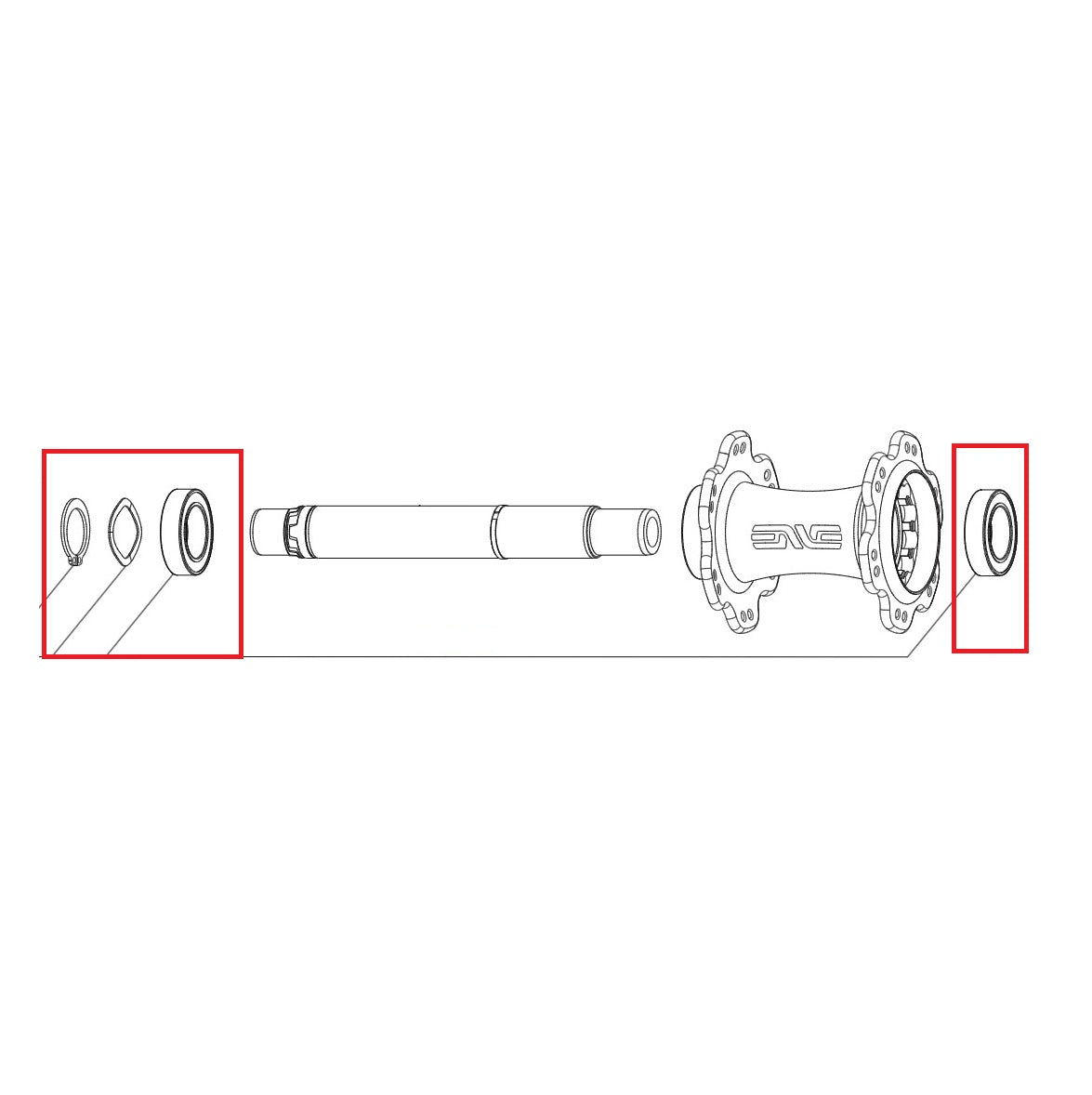 Hintere Nabenlager 17×28×7mm.ENVE INNERDRIVE