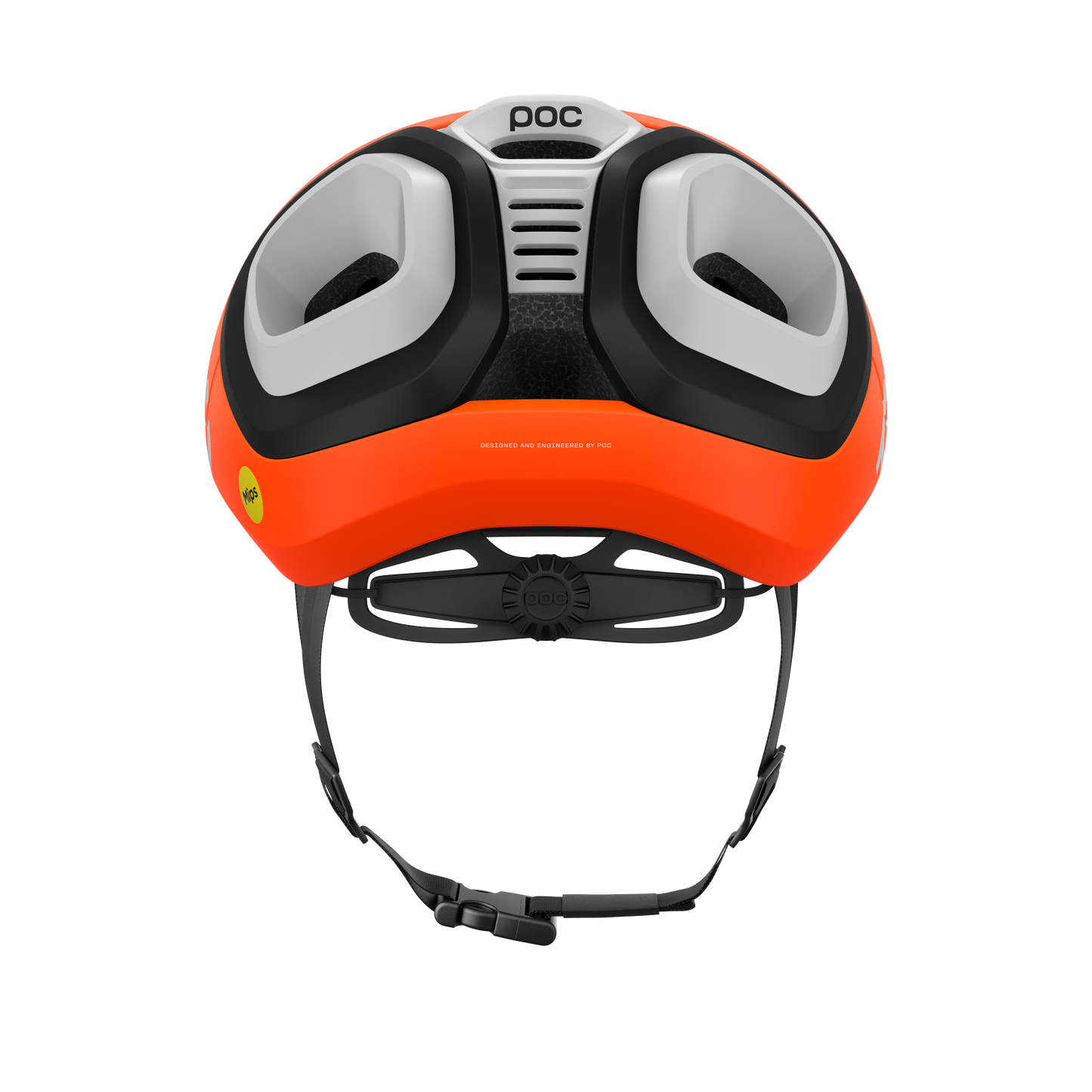 Rennradhelm POC AMIDAL Matt Orange/Matt Schwarz/Matt Weiß