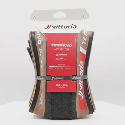 Pneu VITTORIA TERRENO XC RACE 29x2.4 Graphene/Silica Tubeless Ready Souple Beige