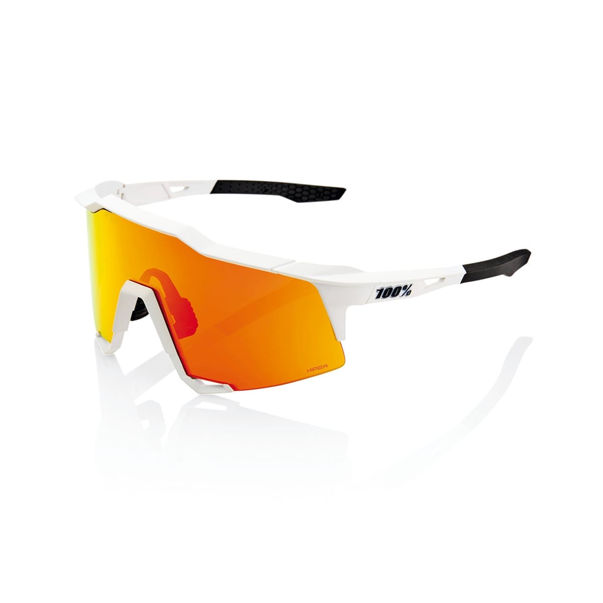 Lunettes 100% SPEEDCRAFT SOFT Blanc Hiper Mirror Rouge