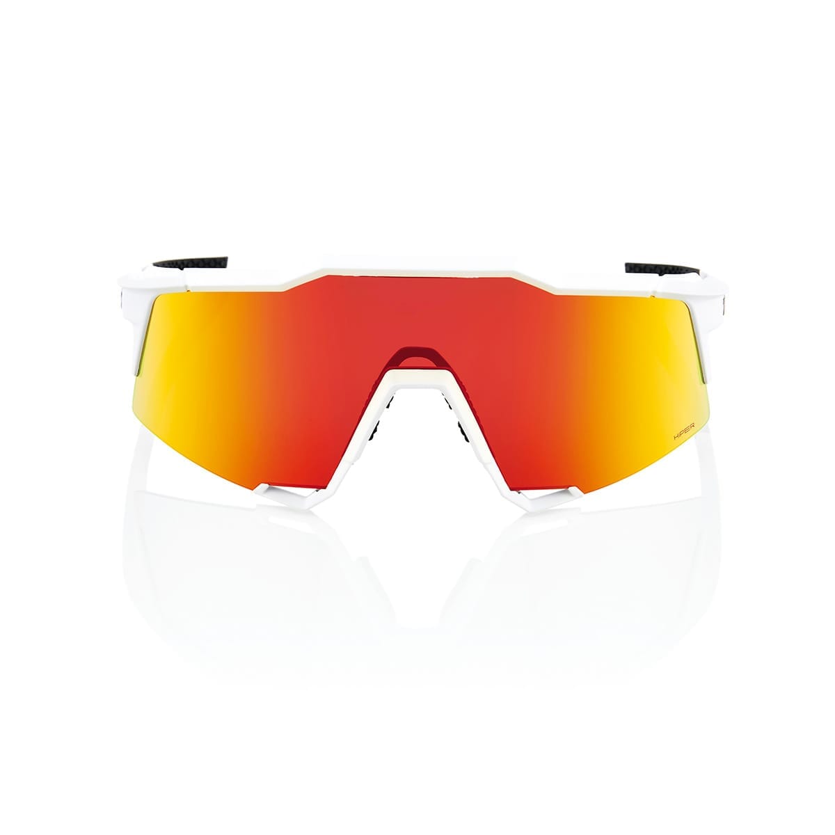 Lunettes 100% SPEEDCRAFT SOFT Blanc Hiper Mirror Rouge