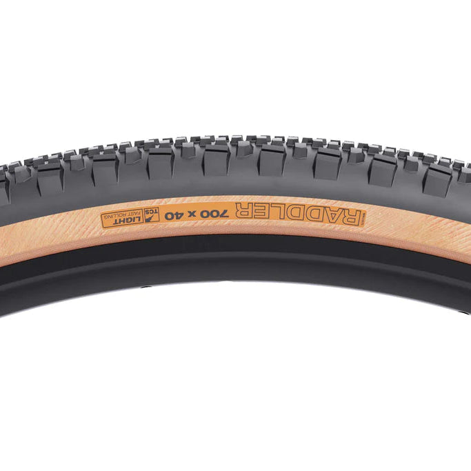 Pneu WTB RADDLER TCS LIGHT FAST ROLLING DUAL DNA SG2 700x40c Tubeless Ready Renforcé Beige