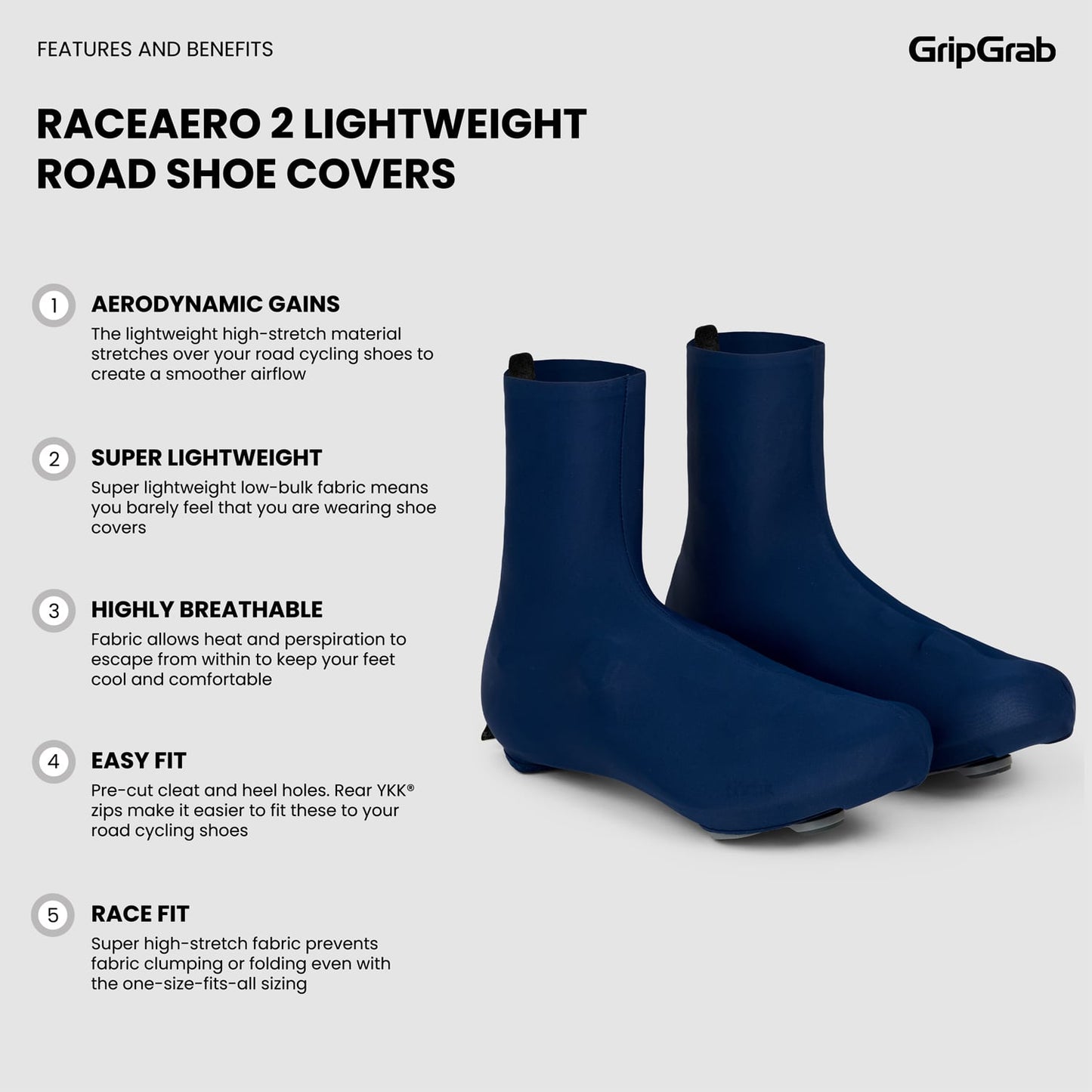 Couvre-Chaussures GRIPGRAB RACE AERO 2 Marine