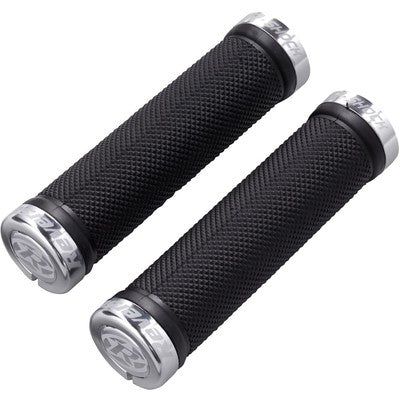 REVERSE COMPONENTS R-SHOCK Lock-On Grips Schwarz/Silber