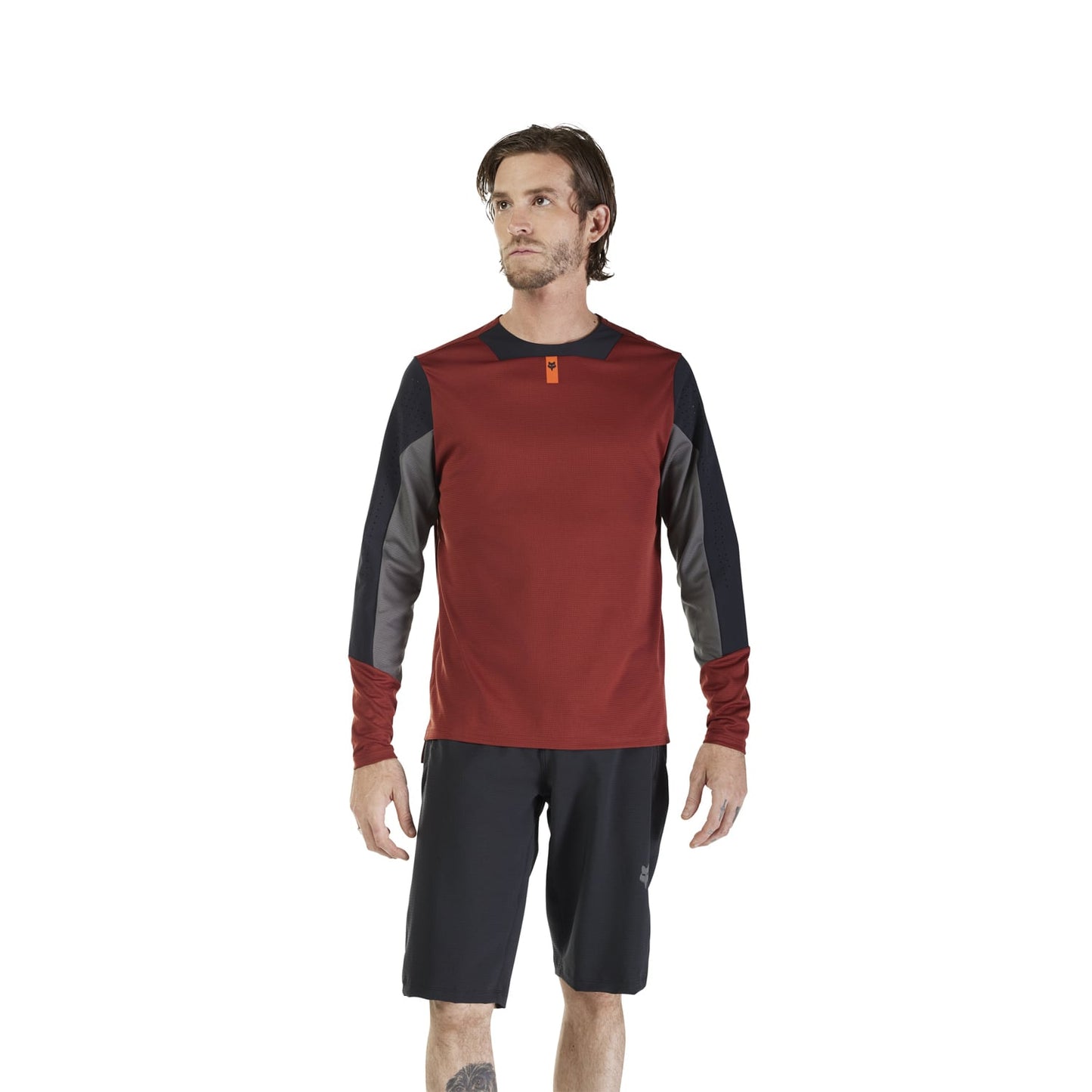 FOX DEFEND Trikot Langarm Bordeaux 2025