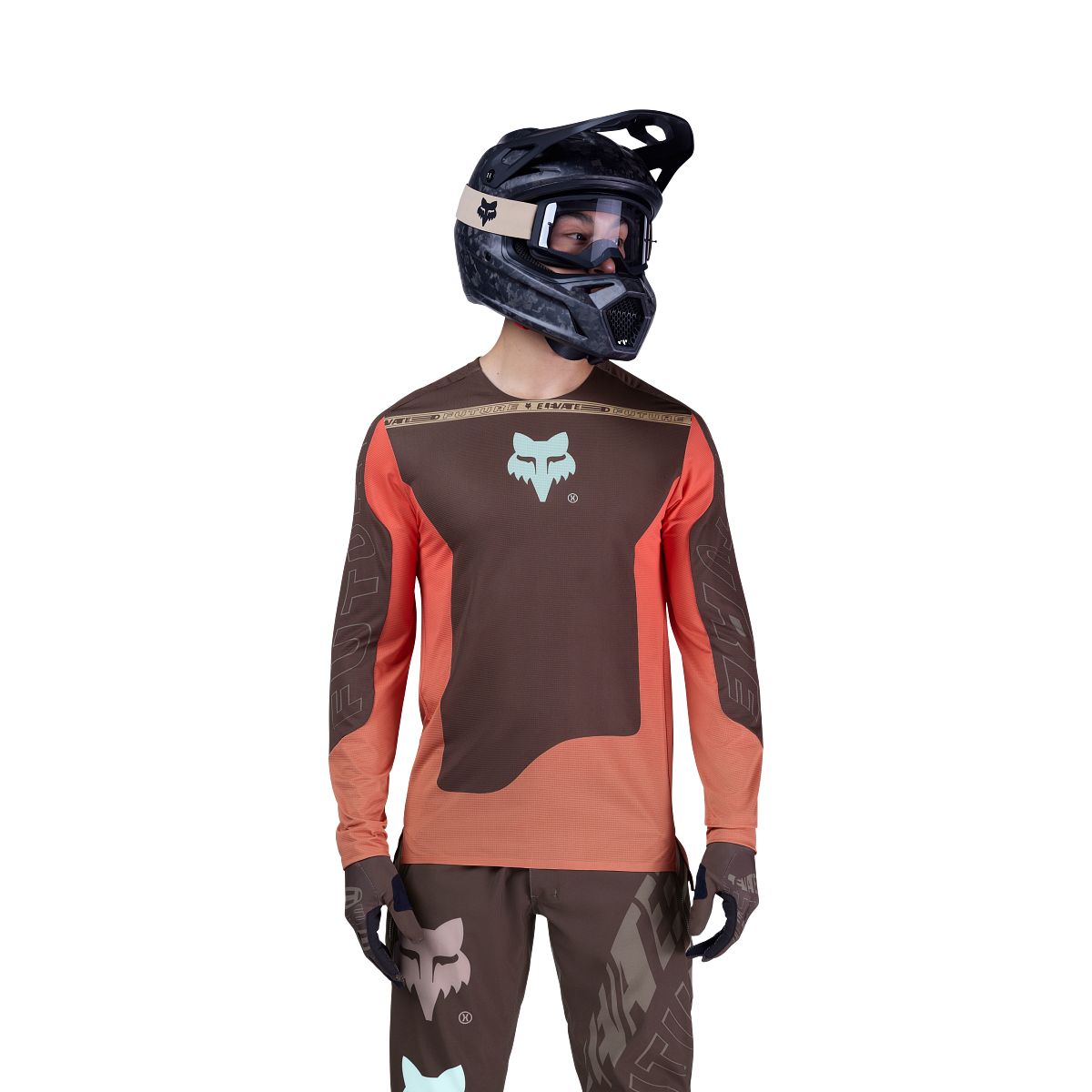 FOX FLEXAIR ELEVATED Trikot Langarm Braun/Orange