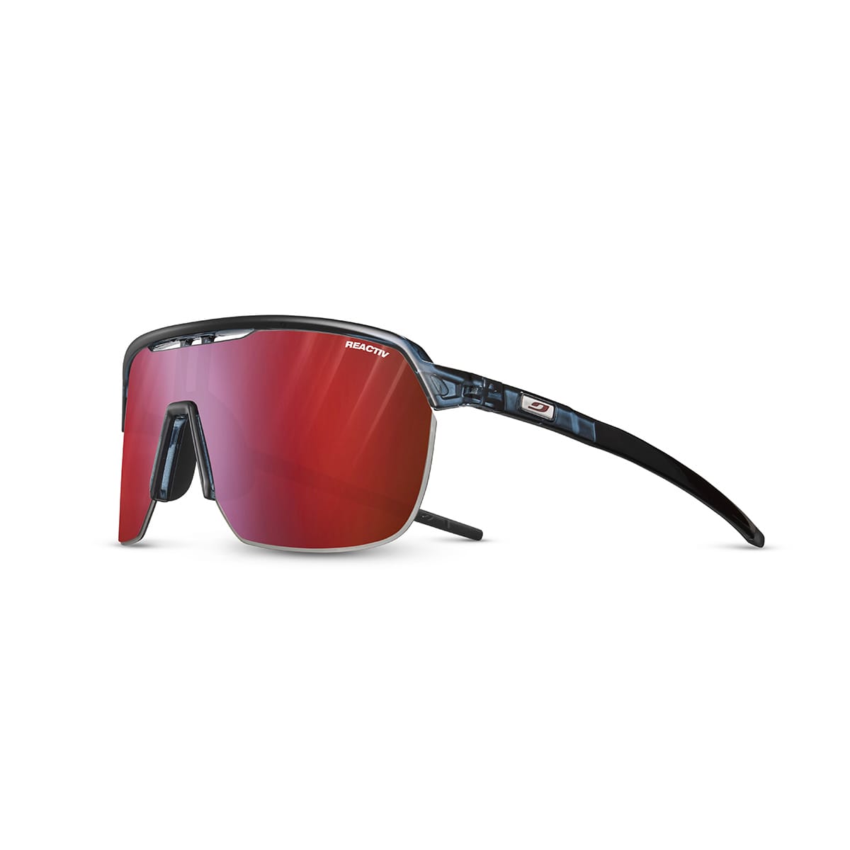Lunettes JULBO FREQUENCY Bleu Translucide/Noir Reactiv High Contrast Photochromique