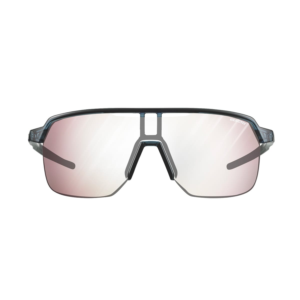 Lunettes JULBO FREQUENCY Bleu Translucide/Noir Reactiv High Contrast Photochromique