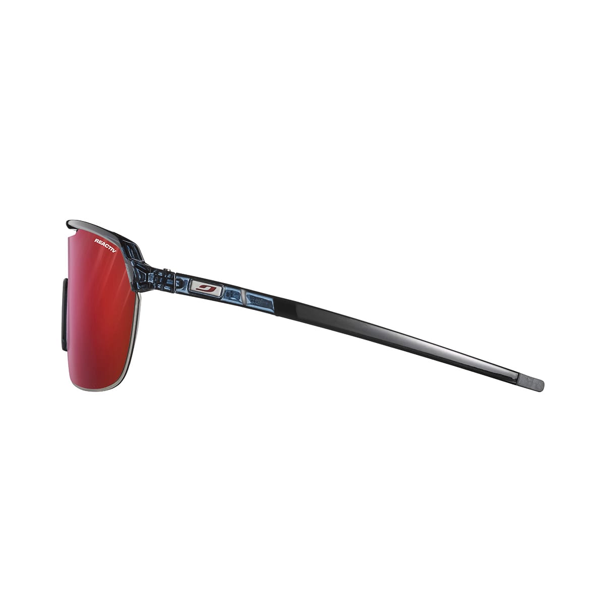 Lunettes JULBO FREQUENCY Bleu Translucide/Noir Reactiv High Contrast Photochromique