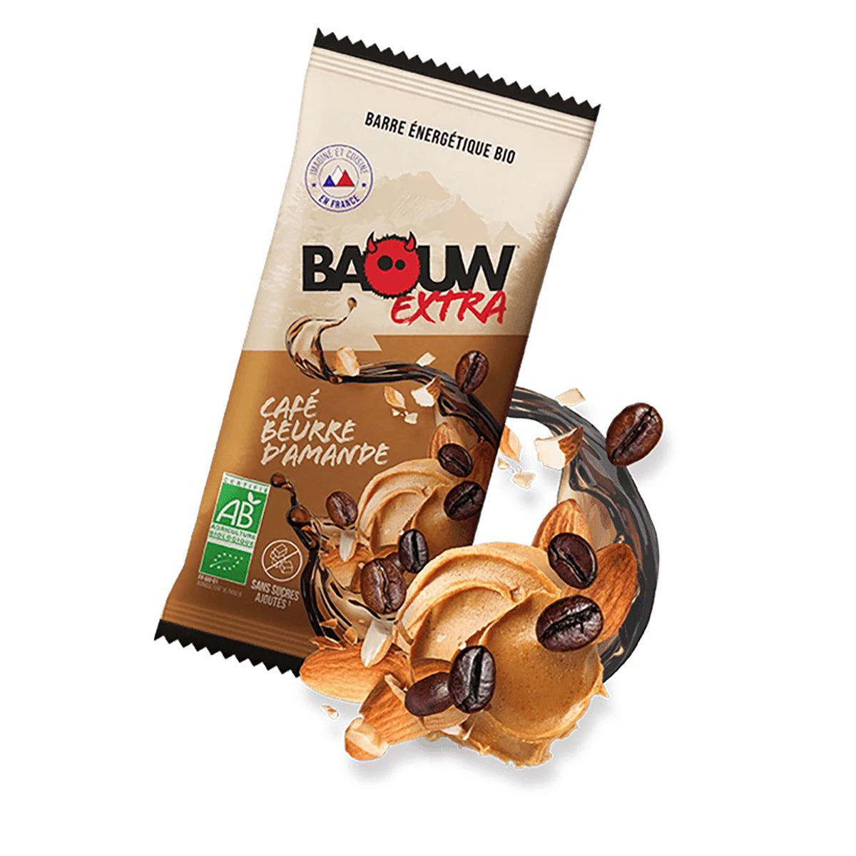 Barre Énergétique BAOUW BIO EXTRA Café-Beurre d'Amande (50g)
