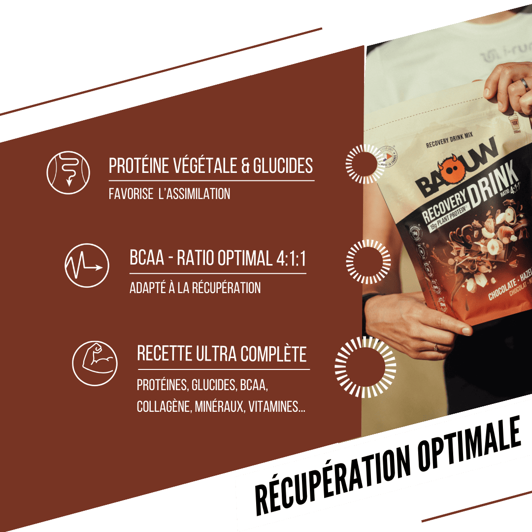 Boisson de Récupération BAOUW RECOVERY (500g) Chocolat Noisette