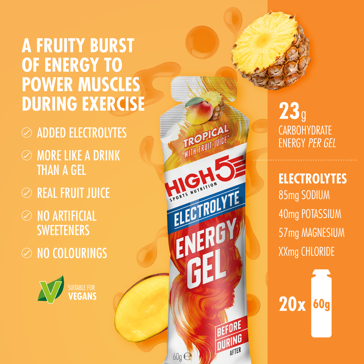 HIGH5 ENERGY ELECTROLYTE Energy Gel (60g) Tropical