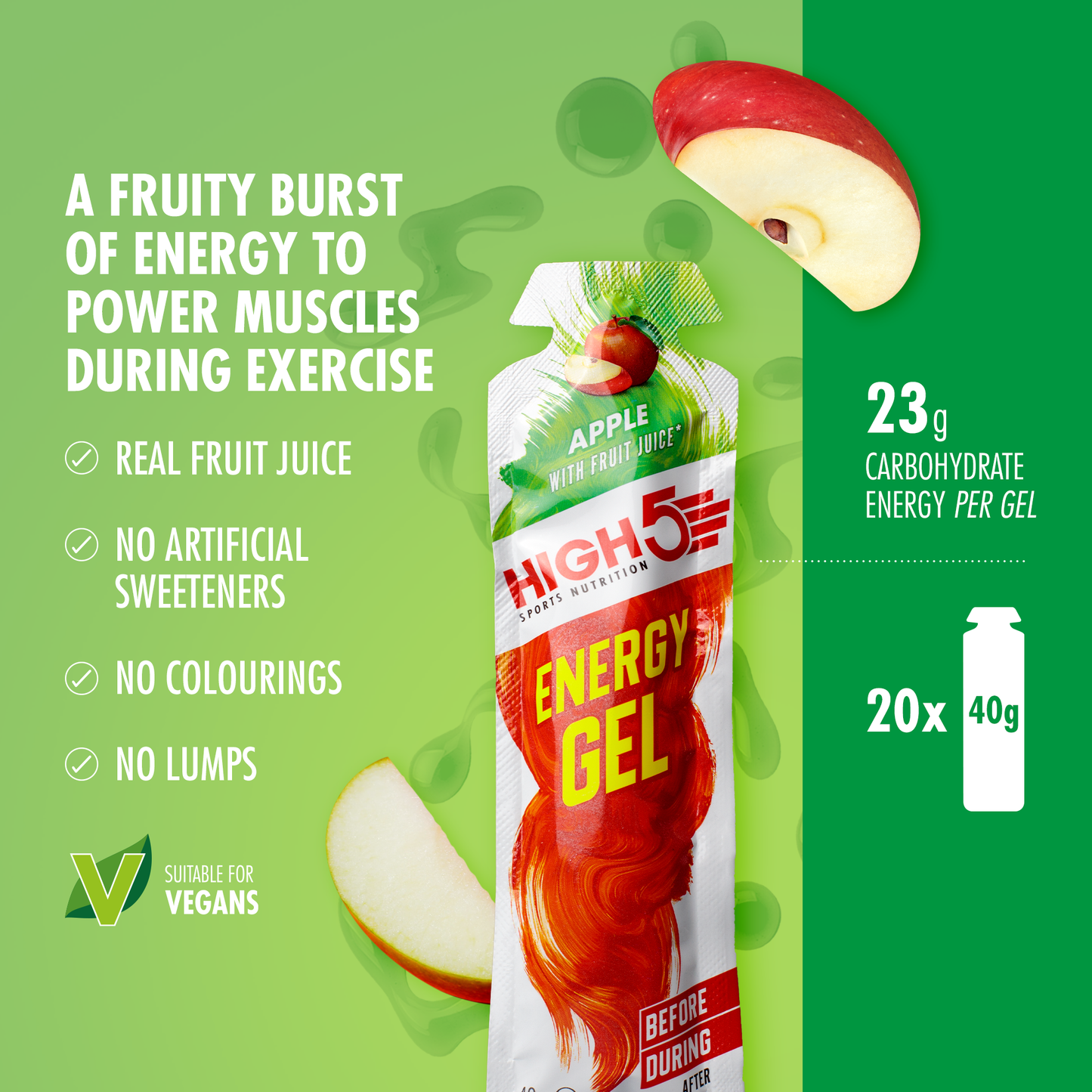 Energie-Gel HIGH5 ENERGY GEL (40g) Apfel
