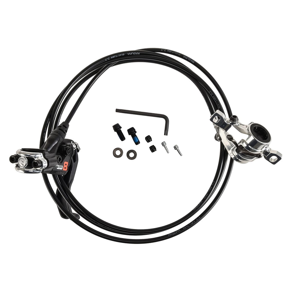 Paar MAGURA MT8 PRO Bremsen ohne Scheibe Schwarz/Silber