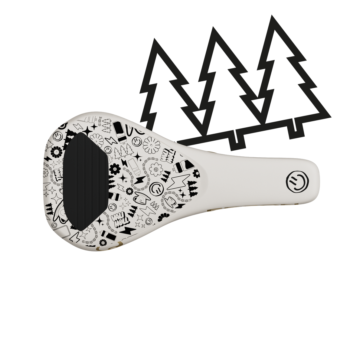 Selle ERGON SM Downhill Comp Vali Höll Edition Blanc rails CrMo - détail