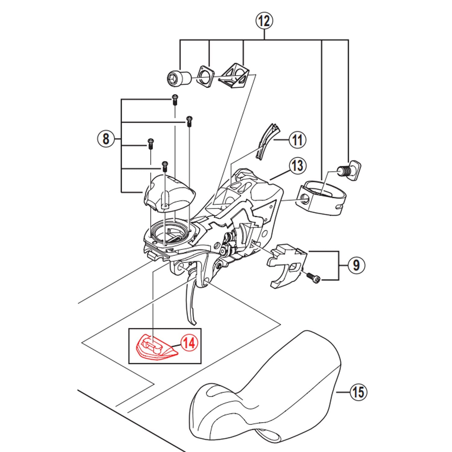 Cale de Réglage de Garde 5 mm pour Levier Droit SHIMANO ULTEGRA ST-6700 #Y6SC76000