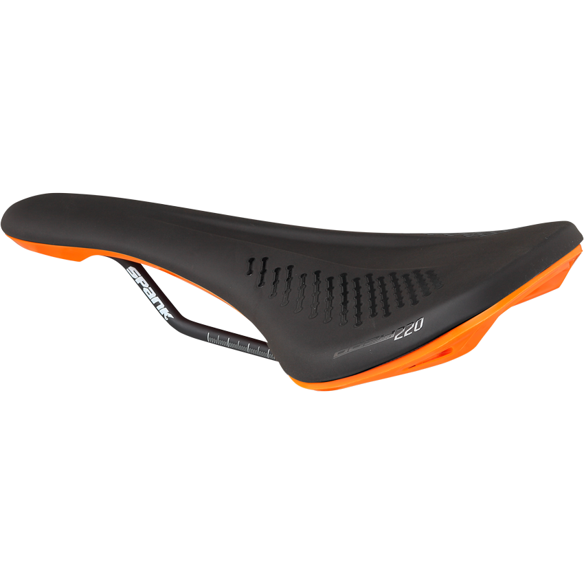 Selle SPANK OOZY 220 144mm Rails CrN/Ti Orange