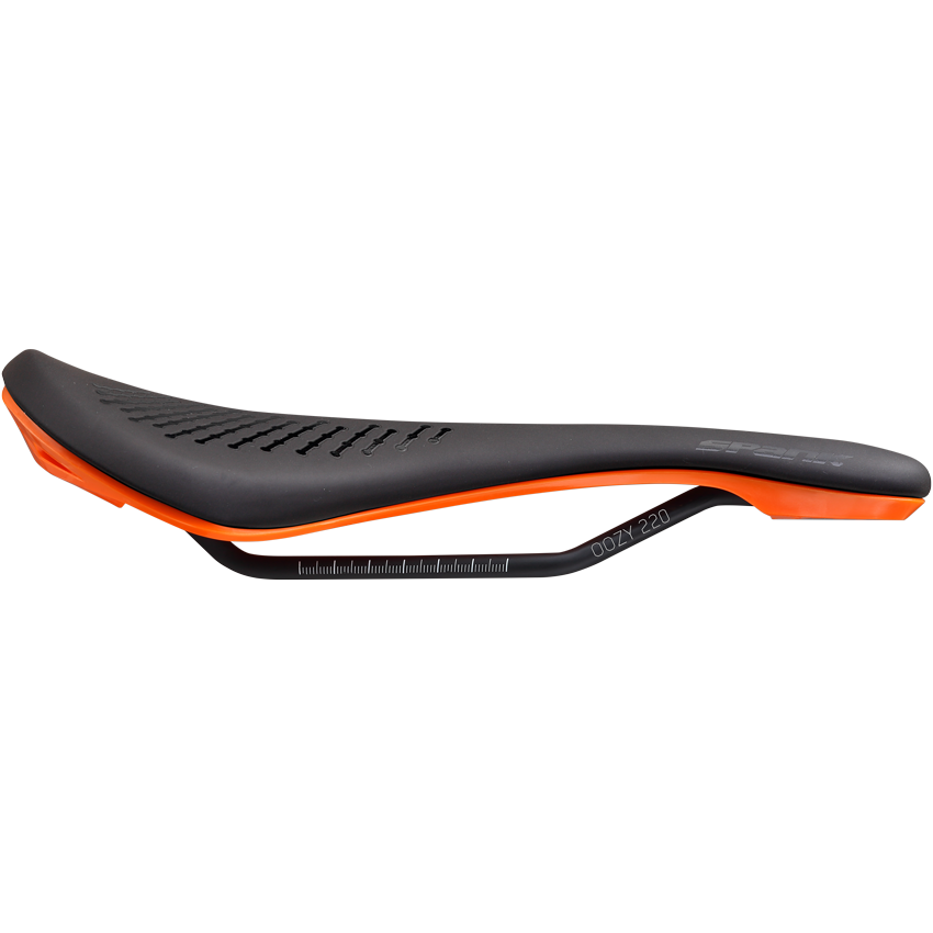 Selle SPANK OOZY 220 144mm Rails CrN/Ti Orange