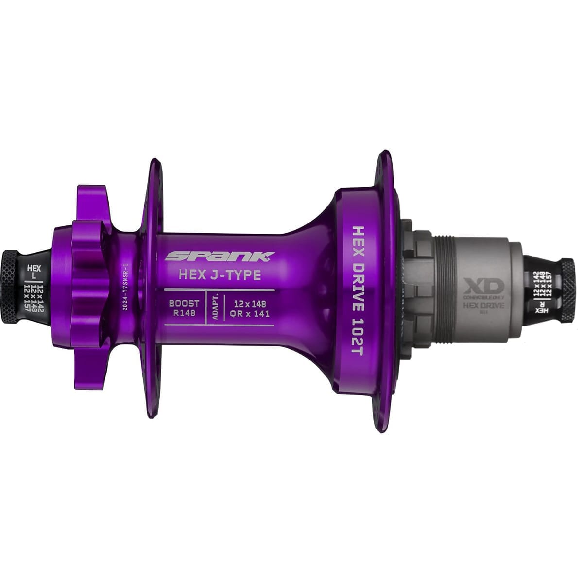 Moyeu Arrière SPANK HEX DRIVE 102T 12x148 mm Boost E-Plus Violet
