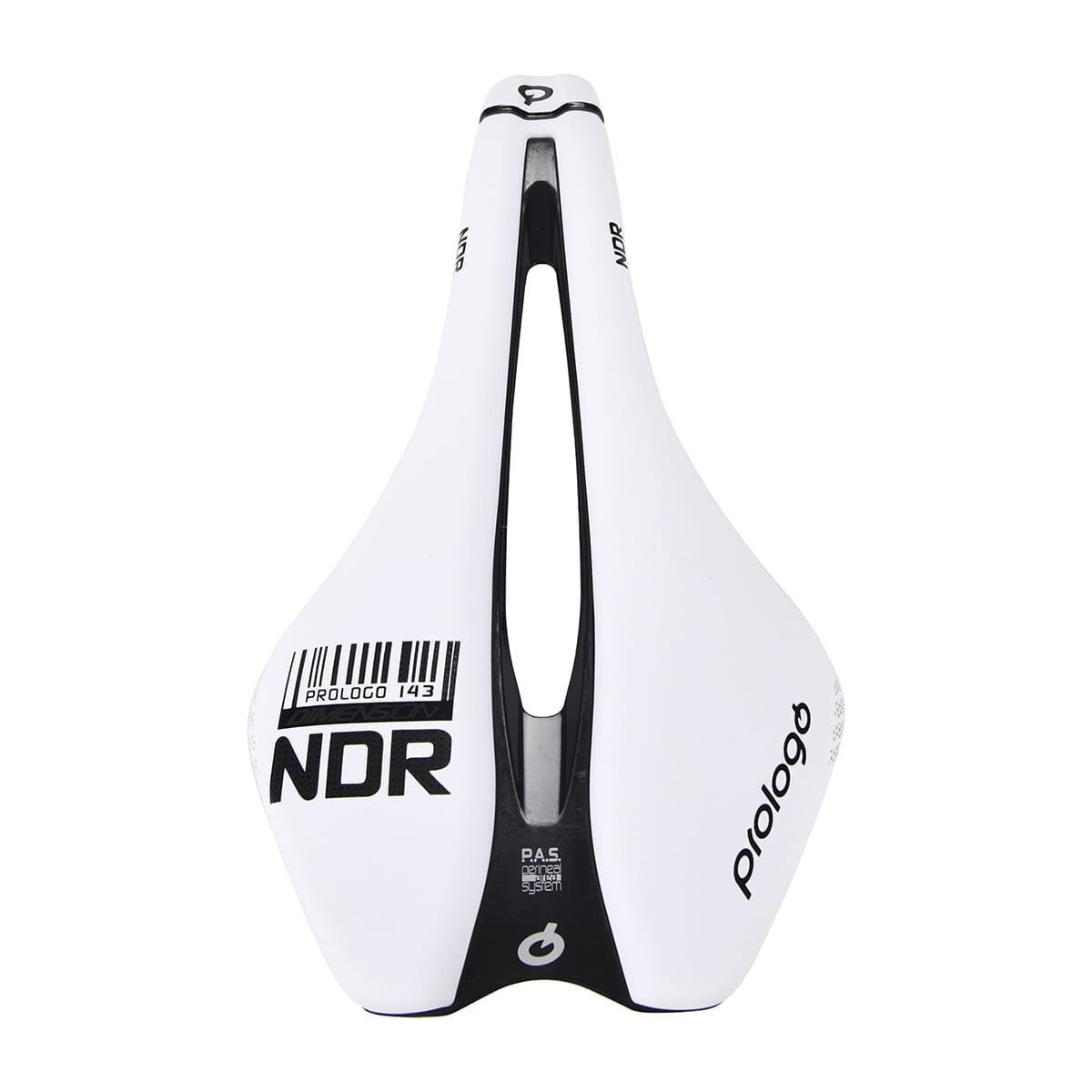 Selle PROLOGO DIMENSION NDR Rails Carbone largeur 143mm Blanc