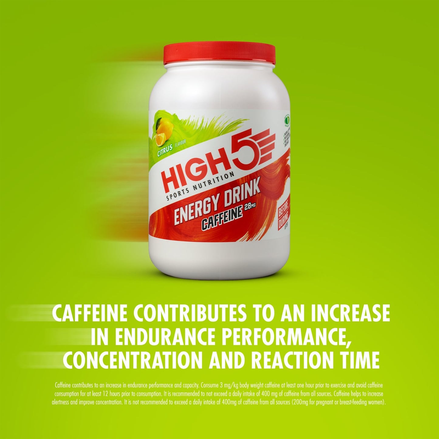 Energiedrink HIGH5 ENERGY DRINK CAFFEINE (2.2kg) Zitrone