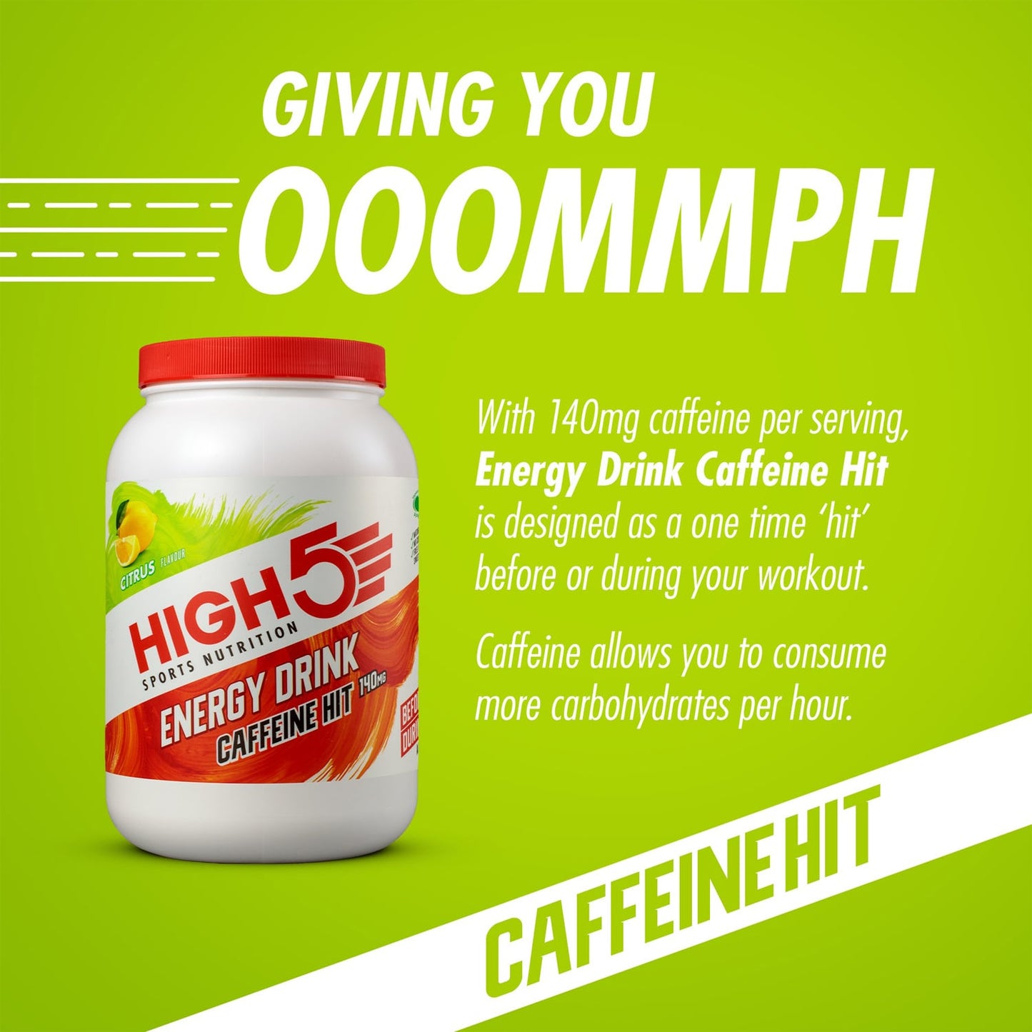 Energiedrink HIGH5 ENERGY DRINK CAFFEINE HIT (1.4kg) Zitrone
