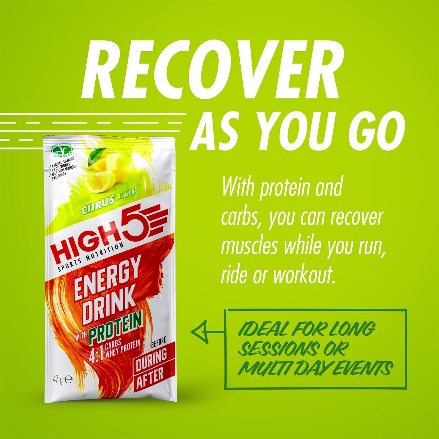 Energy Drink HIGH5 ENERGY DRINK PROTEIN (47g) Zitrone