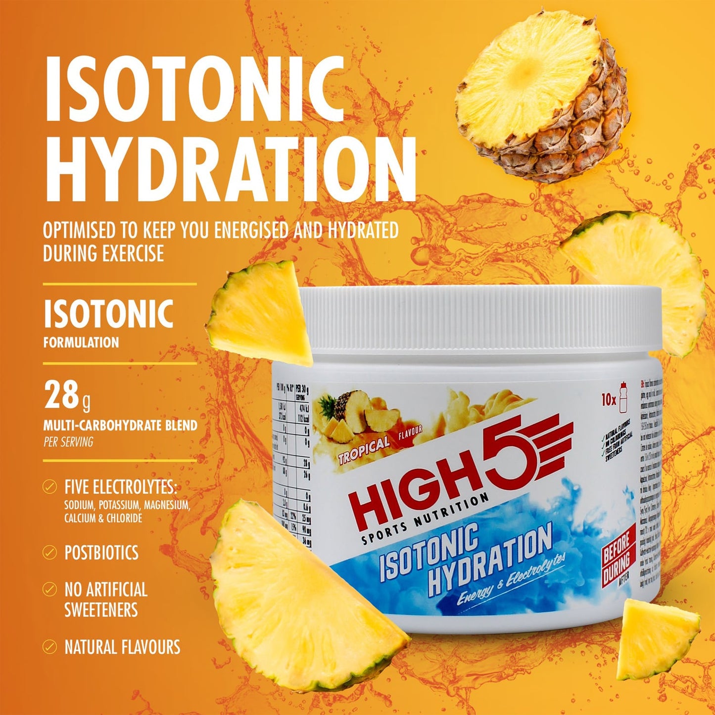 Boisson Énergétique HIGH5 ISOTONIC (300g) Tropical