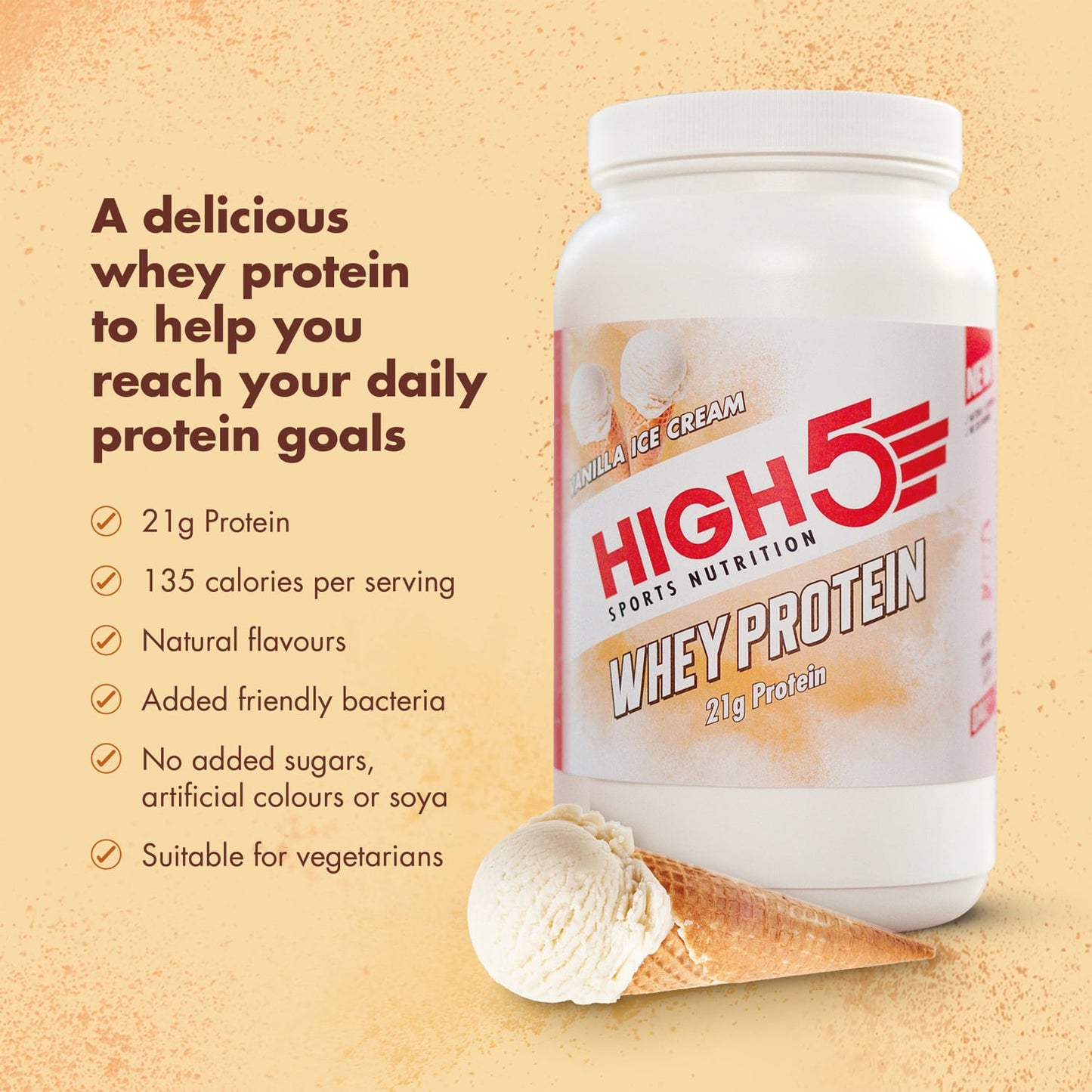 HIGH5 WHEY PROTEIN Recovery Drink (700g) Vanilleeis