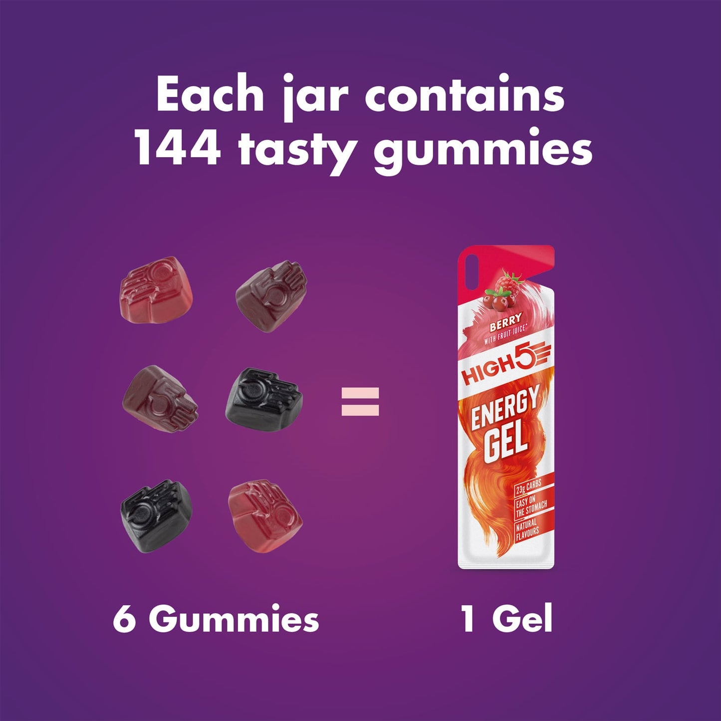 Energy Gummis HIGH5 ENERGY GUMMIES (26g) Frucht Rot