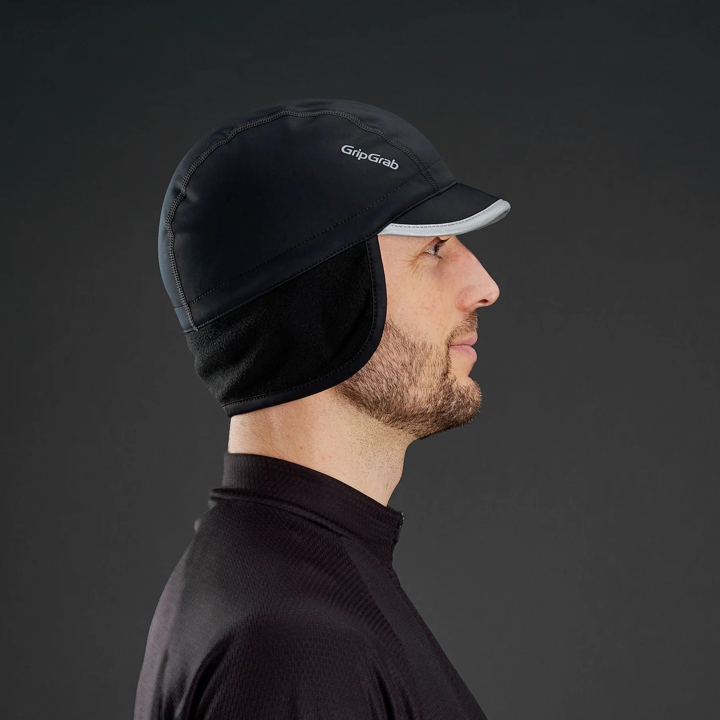 Bonnet GRIPGRAB BELGIAN STYLE THERMAL WINDPROOF WINTER Noir